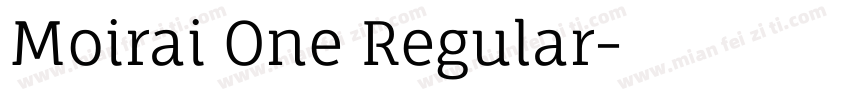 Moirai One Regular字体转换